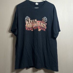 Black Ives Brothers Wall of Death Double-Sided Graphic T-Shirt XL